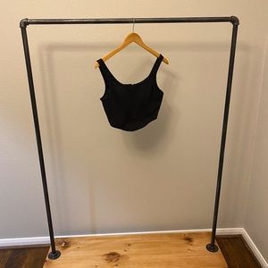 Black corset style Top- Tank top, cropped, fitted